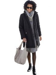 Heine Płaszcz przejściowy w kolorze czarnym rozmiar: 46. Czarne płaszcze Heine, bez wzorów, bez kaptura. Za 218.57 zł.