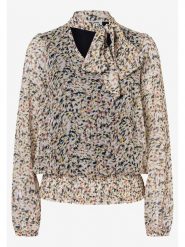 More & More Bluzka w kolorze beżowym ze wzorem rozmiar: 34. Brązowe bluzki More & More, bez wzorów, bez kołnierzyka, bez ramiączek. Za 166.88 zł.