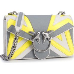 Torebka PINKO - Mini Love Chevron 1 AI 19-20 PLTT 1P21EV Y5TX Grigio/Argento/Giallo Fluo U9O. Białe torby na ramię Pinko, bez wzorów, ze skóry, bez dodatków. Za 1,239.00 zł.