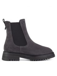 MEXX Sztyblety MX/004C-WB Szary. Szare botki Mexx, bez wzorów, ze skóry, bez obcasa, na płaskiej podeszwie, bez zapięcia. Za 279.99 zł.