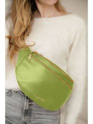 Anna Morellini Skórzana saszetka "Lorenza" w kolorze zielonym - 36 x 22,5 x 12 cm rozmiar: onesize. Zielone torby na ramię Anna Morellini, bez wzorów, z materiału, sportowe, przez ramię, bez dodatków. Za 260.99 zł.