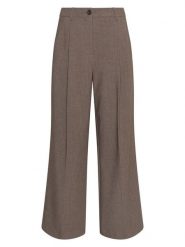 MOSS COPENHAGEN Spodnie "Rosina" w kolorze szarobrązowym rozmiar: L. Brązowe spodnie materiałowe Moss Copenhagen, l, bez wzorów, z materiału, z podwyższonym stanem. Za 226.24 zł.