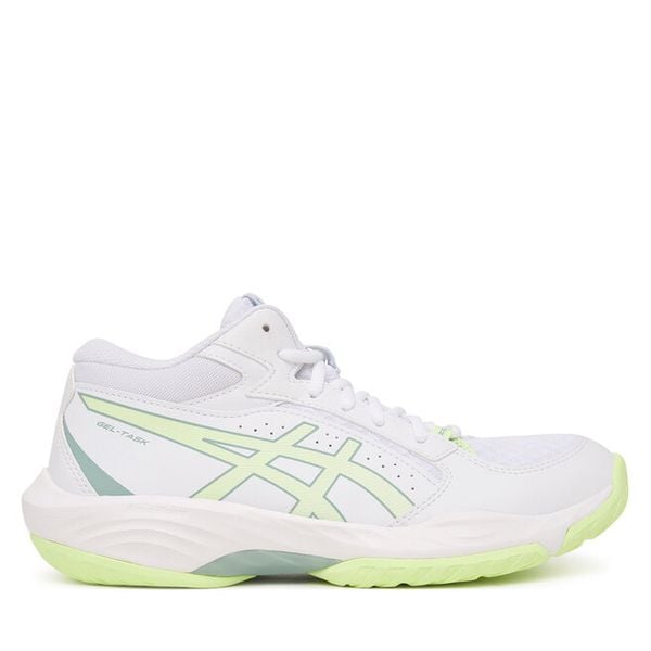 Buty halowe Asics. Białe obuwie sportowe Asics, bez zapięcia. Za 409.99 zł.