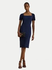 LAUREN RALPH LAUREN Sukienka koktajlowa 253P08759001 Granatowy Slim Fit. Niebieskie sukienki Lauren Ralph Lauren, bez wzorów, z syntetyku, wizytowe, bez kołnierzyka, bez ramiączek. Za 1,299.00 zł.