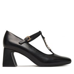 Półbuty KARL LAGERFELD. Czarne czółenka KARL LAGERFELD, bez wzorów, bez obcasa, na obcasie, bez zapięcia. Za 859.99 zł.