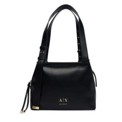 Torebka Armani Exchange. Czarne torebki klasyczne Armani Exchange, bez wzorów, bez dodatków. Za 654.99 zł.