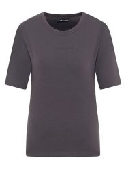 ELBSAND Koszulka "Siva" w kolorze szarym rozmiar: S. Szare bluzki ELBSAND, s, bez wzorów, z bawełny, bez kołnierzyka, bez ramiączek. Za 82.64 zł.