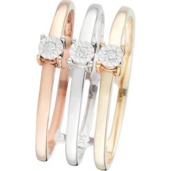 CARATELLI Złoty pierścionek "Bario" z diamentami rozmiar: 56. Szare pierścionki CARATELLI, z diamentem, złote. Za 1,252.99 zł.