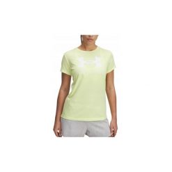 Koszulka Damska T-Shirt Damski Sportowy Under Armour Graphic Rival Logo L. Żółte koszulki sportowe Under Armour, bez wzorów, bez ramiączek, do biegania. W wyprzedaży za 63.39 zł.