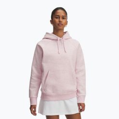 Bluza Under Armour Rival Fleece Hoodie. Czerwone bluzy sportowe Under Armour, bez wzorów, bez kaptura. Za 129.99 zł.