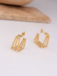 Charlize Pozłacane kolczyki-wkrętki rozmiar: onesize. Żółte kolczyki Charlize, pozłacane. Za 52.17 zł.