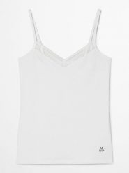 Marc O´Polo Bodywear Podkoszulek w kolorze białym rozmiar: L. Białe koszulki polo l, bez wzorów, z koronki, bez kołnierzyka, bez ramiączek. Za 70.41 zł.