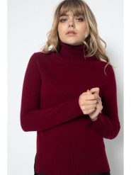 Perfect Cashmere Kaszmirowy golf "Tracy" w kolorze bordowym rozmiar: S. Czerwone golfy Perfect Cashmere, s, bez wzorów, z kaszmiru, bez ramiączek. Za 321.39 zł.
