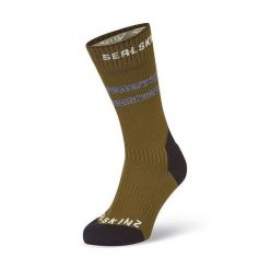 Wodoodporne skarpety Sealskinz Runton. Zielone skarpety SEALSKINZ, bez wzorów, z materiału. Za 353.00 zł.