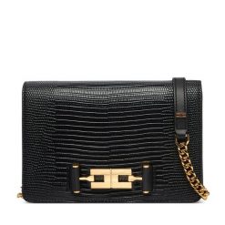 Torebka Elisabetta Franchi. Czarne listonoszki Elisabetta Franchi, bez wzorów, bez dodatków. Za 1,289.00 zł.