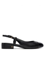 MICHAEL Michael Kors Baleriny Perla Flex Sling Flat 40R4PLFP1L Czarny. Czarne baleriny MICHAEL Michael Kors, bez wzorów, ze skóry, bez obcasa. Za 339.99 zł.