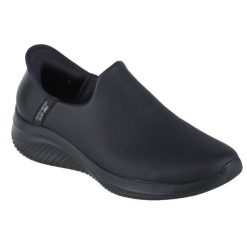 Buty sportowe Sneakersy damskie, Skechers Ultra Flex 3.0 - All Smooth Slip-ins. Czarne obuwie sportowe Skechers, bez zapięcia, trekkingowe. Za 448.71 zł.