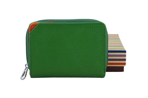 Portfel skórzany BARBERINI'S zielony D-8304-38. Zielone portfele Barberini's, bez wzorów, ze skóry. Za 115.99 zł.