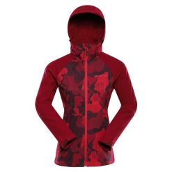 Kurtka damska softshell Alpine Pro Hoora. Czerwone kurtki sportowe Alpine Pro, bez wzorów, z softshellu, bez kaptura, trekkingowe. Za 399.00 zł.