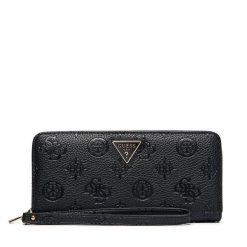 Duży Portfel Damski Guess. Czarne portfele Guess, z aplikacjami. Za 289.99 zł.