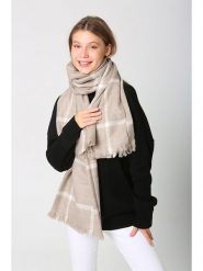 Lucky Bees Szal w kolorze beżowym - 180 x 70 cm rozmiar: onesize. Brązowe szaliki Lucky Bees, bez wzorów, z materiału. Za 95.92 zł.