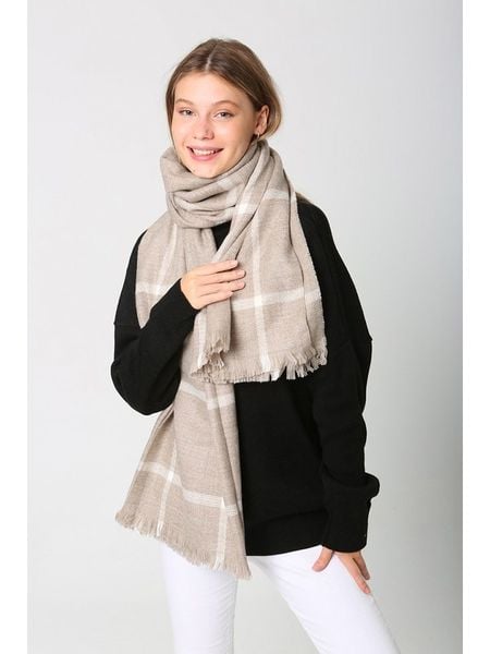 Lucky Bees Szal w kolorze beżowym - 180 x 70 cm rozmiar: onesize. Brązowe szaliki Lucky Bees, bez wzorów, z materiału. Za 95.69 zł.