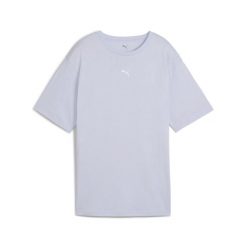 Damska koszulka o luźnym kroju ESS PUMA Cool Weather Blue. Białe bluzki Puma, bez wzorów, sportowe, bez kołnierzyka, bez ramiączek. Za 60.99 zł.