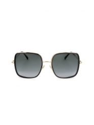 Jimmy Choo Damskie okulary przeciwsłoneczne w kolorze złoto-czarnym rozmiar: 57. Czarne okulary przeciwsłoneczne Jimmy Choo, bez wzorów, z tworzywa sztucznego, wakacyjne. Za 419.69 zł.