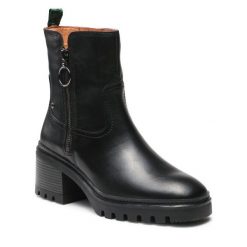 Botki Pikolinos. Czarne botki Pikolinos, bez wzorów, bez obcasa, na słupku, bez zapięcia. Za 429.99 zł.
