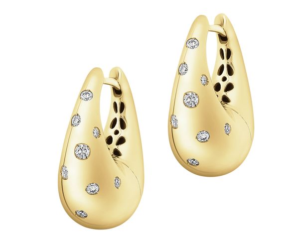 Kolczyki z żółtego złota z brylantami - 0,19 ct - próba 585. Żółte kolczyki Apart, z brylantem, złote. Za 9,190.00 zł.