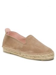 Manebi Espadryle Flat Espardilles W 1.9 N0 Beżowy. Brązowe espadryle Manebi, bez wzorów, ze skóry, bez obcasa, bez zapięcia. Za 339.99 zł.