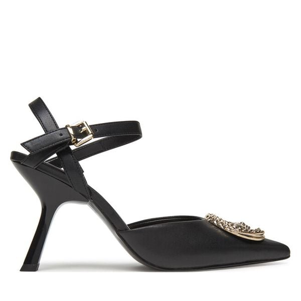 Szpilki Just Cavalli. Czarne szpilki Just Cavalli, bez wzorów, bez obcasa, na szpilce, bez zapięcia. Za 519.99 zł.