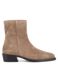 Gino Rossi Kowbojki EVELYN-116201 Brązowy. Brązowe botki Gino Rossi, bez wzorów, ze skóry, bez obcasa, na płaskiej podeszwie, bez zapięcia. Za 379.99 zł.