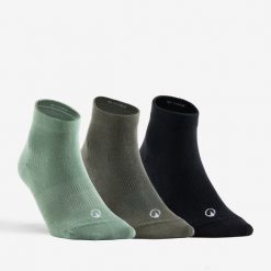 Skarpety sportowe Artengo RS160 Mid 3 pary. Czarne skarpety ARTENGO, bez wzorów, z bawełny. Za 34.99 zł.