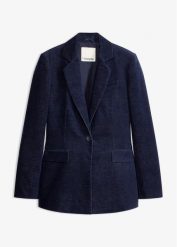 Żakiet z aksamitnego sztruksu. Brązowe marynarki i żakiety bonprix, bez wzorów, ze sztruksu, eleganckie. Za 269.99 zł.