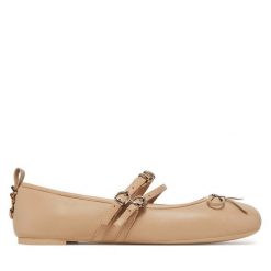Baleriny PINKO. Brązowe baleriny Pinko, bez wzorów, bez obcasa. Za 799.99 zł.