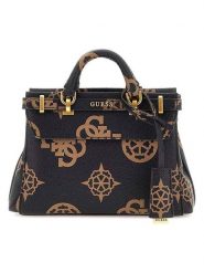 Guess Torebka w kolorze czarnym - 24 x 16 x 7 cm rozmiar: onesize. Czarne torby na ramię Guess, z aplikacjami, z materiału, przez ramię, bez dodatków. Za 391.84 zł.