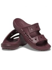 Crocs Klapki "Baya" w kolorze bordowym rozmiar: 36/37. Czerwone klapki Crocs, bez wzorów, z otwartym noskiem, bez obcasa. Za 112.45 zł.