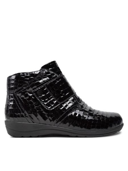 Caprice Botki 9-26457-41 Czarny. Czarne botki Caprice, bez wzorów, ze skóry, bez obcasa, na płaskiej podeszwie, bez zapięcia. Za 207.99 zł.