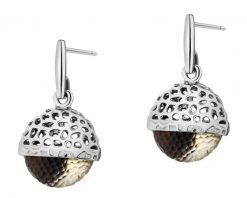 Kolczyki srebrne z bursztynem. Szare kolczyki Apart, z bursztynem, srebrne. Za 519.00 zł.