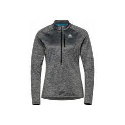 Bluza tech. damska Odlo Mid layer 1/2 zip TENCIA. Czarne bluzy Odlo, na zimę, bez wzorów, bez kaptura. Za 311.22 zł.