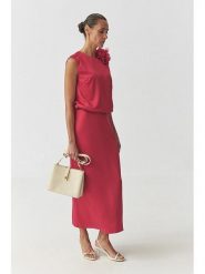 TATUUM Bluzka "Sonette" w kolorze czerwonym rozmiar: 40. Czerwone bluzki Tatuum, bez wzorów, bez kołnierzyka, bez ramiączek. Za 117.73 zł.