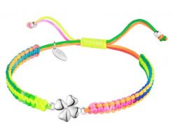 Bransoletka z elementami srebra z efektem Tie Dye - koniczyna. Bransoletki Apart, srebrne. Za 139.00 zł.