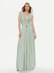Elisabetta Franchi Sukienka wieczorowa AB-563-41E3-5754 Zielony Regular Fit. Zielone sukienki Elisabetta Franchi, bez wzorów, z wiskozy, wizytowe, bez kołnierzyka, bez ramiączek. Za 3,949.00 zł.