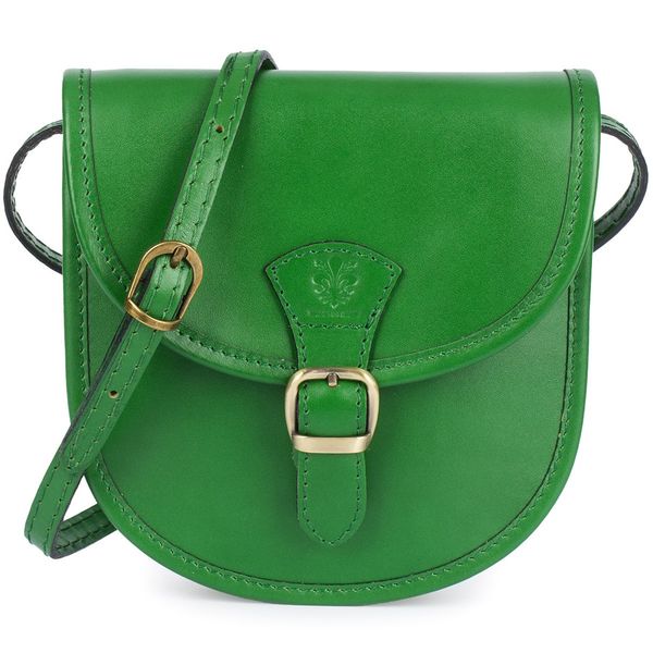 Listonoszka skórzana BELTIMORE K68 zielona. Zielone torebki klasyczne bez wzorów, ze skóry, bez dodatków. Za 129.90 zł.