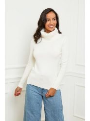 Soft Cashmere Golf w kolorze białym rozmiar: 34/36. Białe golfy Soft Cashmere, bez wzorów, z kaszmiru, bez ramiączek. Za 135.95 zł.