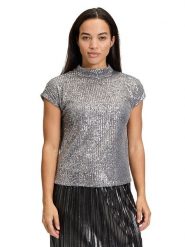 CARTOON Bluzka w kolorze szarym rozmiar: 42. Szare bluzki Cartoon, bez wzorów, bez kołnierzyka, bez ramiączek. Za 139.20 zł.