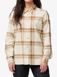 Koszula turystyczna damska Fjallraven Ovik Lite Flannel Shirt. Brązowe koszule Fjällräven, l, bez wzorów, z bawełny, bez kołnierzyka, bez ramiączek. Za 354.99 zł.