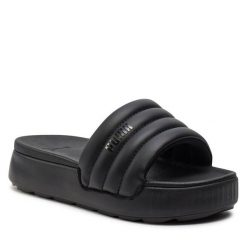 Klapki Puma. Czarne klapki Puma, bez wzorów, bez obcasa. Za 219.99 zł.