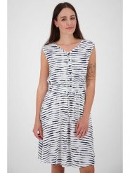Alife and kickin Sukienka "Scarlett" w kolorze biało-granatowym rozmiar: XS. Białe sukienki Alife and Kickin, xs, bez wzorów, z wiskozy, bez kołnierzyka, bez ramiączek, mini. Za 82.99 zł.